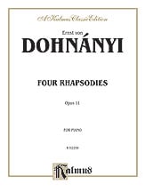 Four Rhapsodies Op. 11 piano sheet music cover Thumbnail